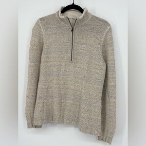 WOOLRICH Sweater Cozy Cream 1/2 Zip Women’s Medium